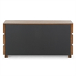 Safavieh Titus 6 Drawer Wood and Metal Stacked Dresser in Oak