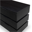 Safavieh Titus 6 Drawer Wood and Metal Stacked Dresser in Black