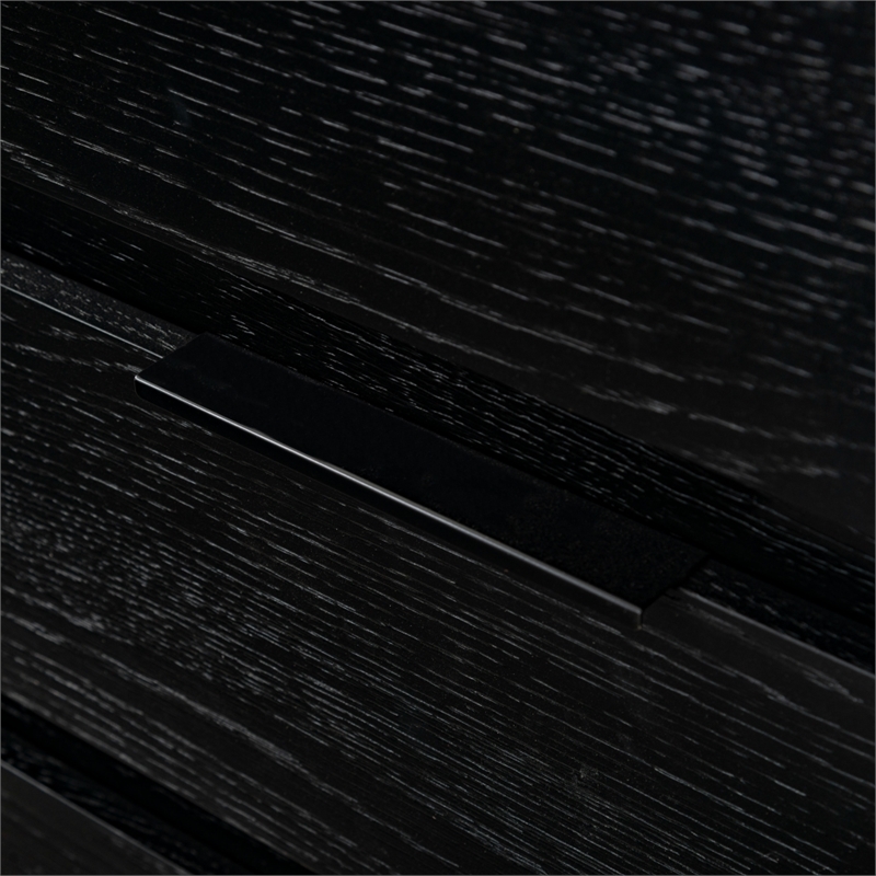 Safavieh Titus 6 Drawer Wood and Metal Stacked Dresser in Black