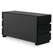 Safavieh Titus 6 Drawer Wood and Metal Stacked Dresser in Black