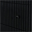Safavieh Shelbie 6 Drawer Reeded Wood Dresser in Black / Black