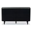 Safavieh Shelbie 6 Drawer Reeded Wood Dresser in Black / Black