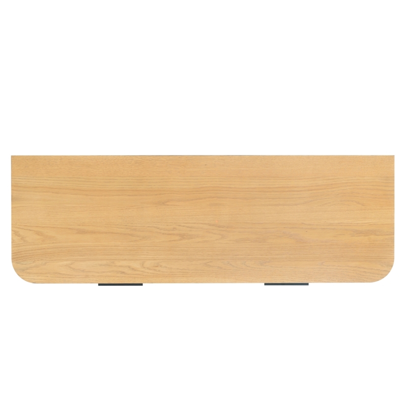 Safavieh Barrymore Reeded Wood 6 Drawer Dresser in Oak