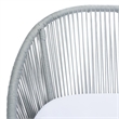 Safavieh Halcott 4Pc Steel and Fabric Living Set in Gray / White
