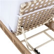 Safavieh Gillian Steel and Fabric Daybed in Tan / White