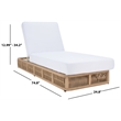 Safavieh Gillian Steel and Fabric Daybed in Tan / White