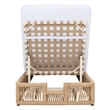 Safavieh Gillian Steel and Fabric Daybed in Tan / White