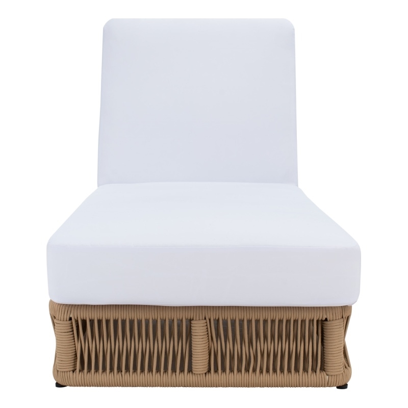Safavieh Gillian Steel and Fabric Daybed in Tan / White