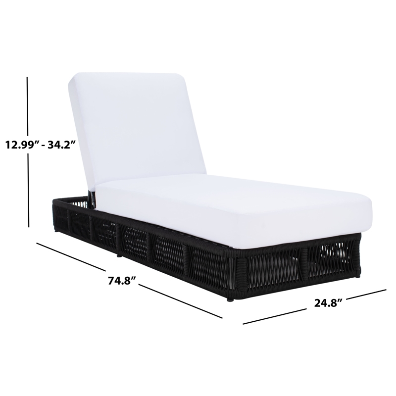 Safavieh Gillian Steel and Fabric Daybed in Black / White
