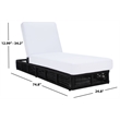Safavieh Gillian Steel and Fabric Daybed in Black / White