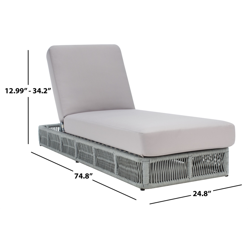 Safavieh Gillian Steel and Fabric Daybed in Gray / Gray