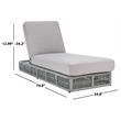Safavieh Gillian Steel and Fabric Daybed in Gray / Gray