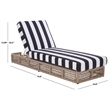 Safavieh Gillian Steel and Fabric Daybed in Tan / Black