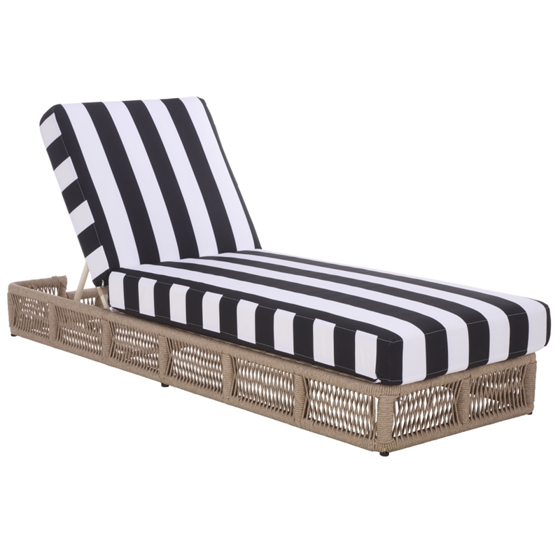 Safavieh Gillian Steel and Fabric Daybed in Tan / Black