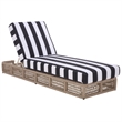 Safavieh Gillian Steel and Fabric Daybed in Tan / Black