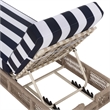 Safavieh Gillian Steel and Fabric Daybed in Tan / Navy