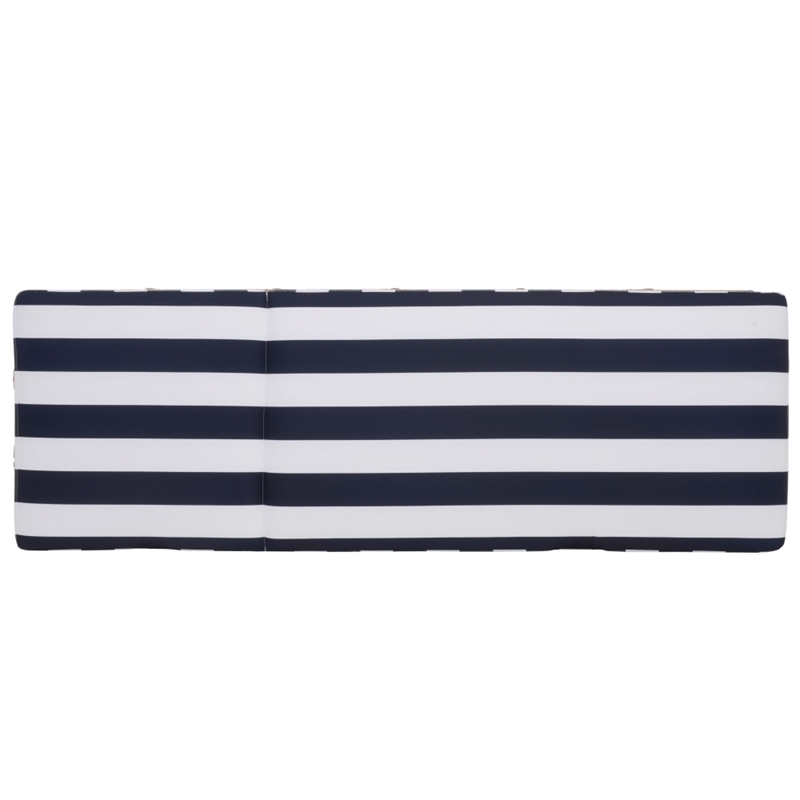 Safavieh Gillian Steel and Fabric Daybed in Tan / Navy
