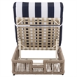 Safavieh Gillian Steel and Fabric Daybed in Tan / Navy