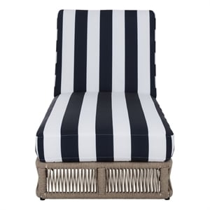 Safavieh Gillian Steel and Fabric Daybed in Tan / Navy