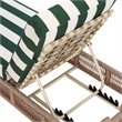 Safavieh Gillian Steel and Fabric Daybed in Tan / Green