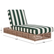 Safavieh Gillian Steel and Fabric Daybed in Tan / Green