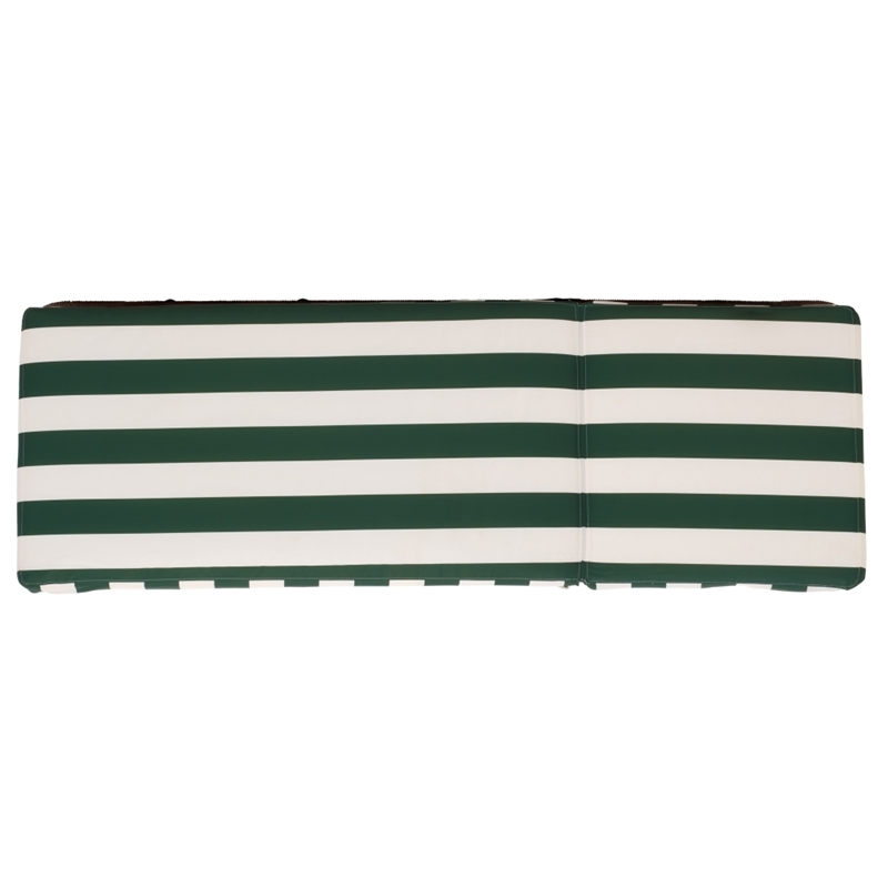 Safavieh Gillian Steel and Fabric Daybed in Tan / Green