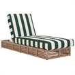 Safavieh Gillian Steel and Fabric Daybed in Tan / Green