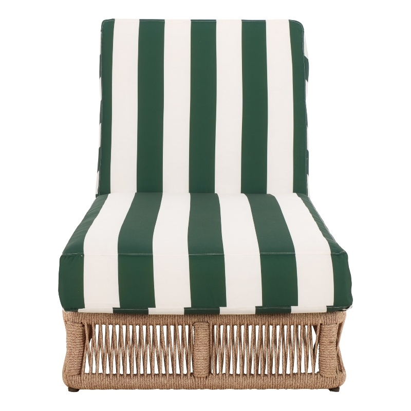Safavieh Gillian Steel and Fabric Daybed in Tan / Green