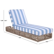 Safavieh Gillian Steel and Fabric Daybed in Tan / Baby Blue
