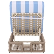 Safavieh Gillian Steel and Fabric Daybed in Tan / Baby Blue