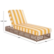 Safavieh Gillian Steel and Fabric Daybed in Tan / Yellow