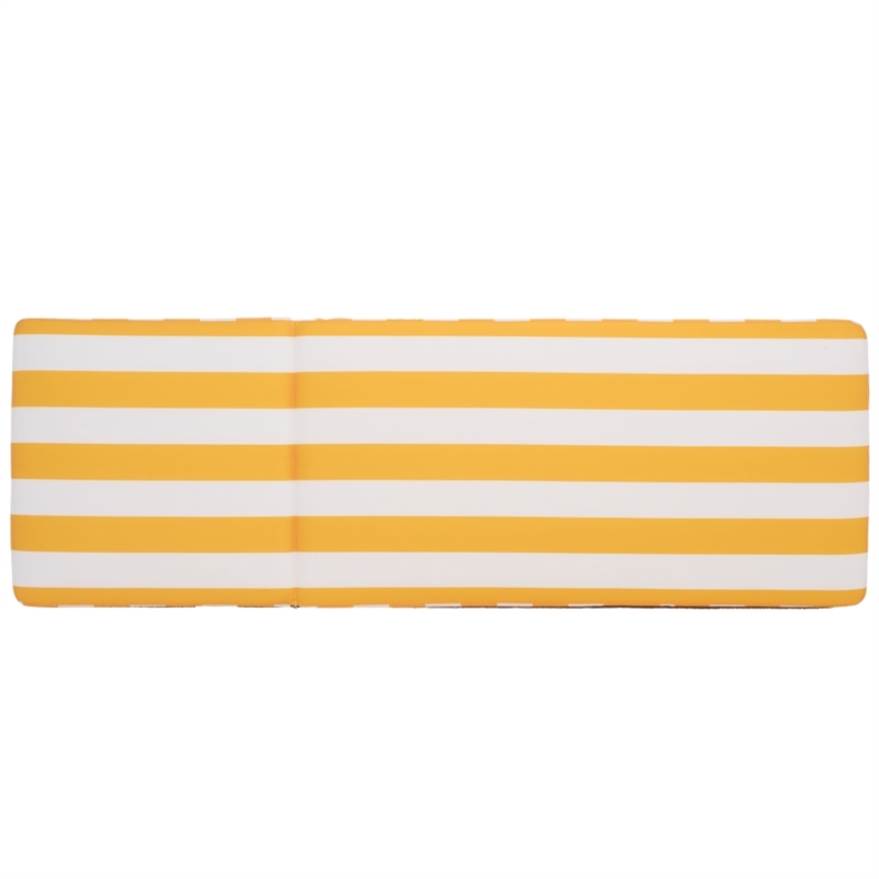 Safavieh Gillian Steel and Fabric Daybed in Tan / Yellow
