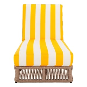 Safavieh Gillian Steel and Fabric Daybed in Tan / Yellow