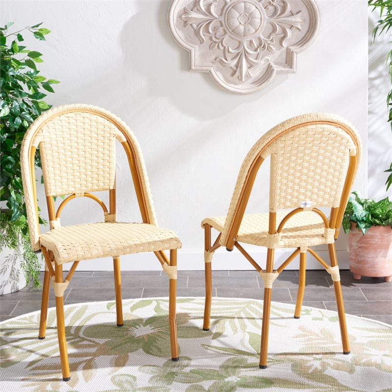 Safavieh California Metal Side Chair  in Natural