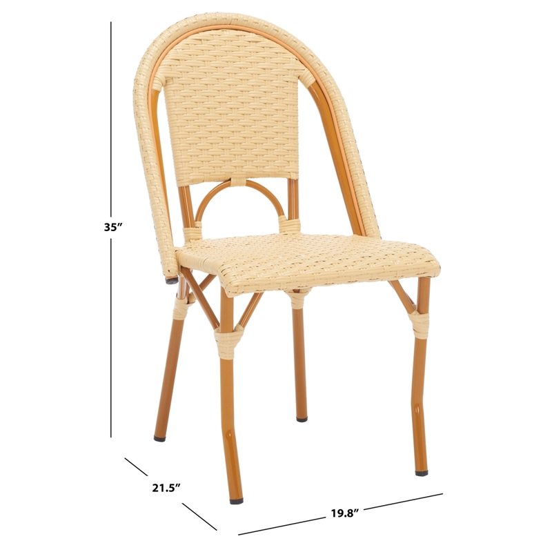 Safavieh California Metal Side Chair  in Natural