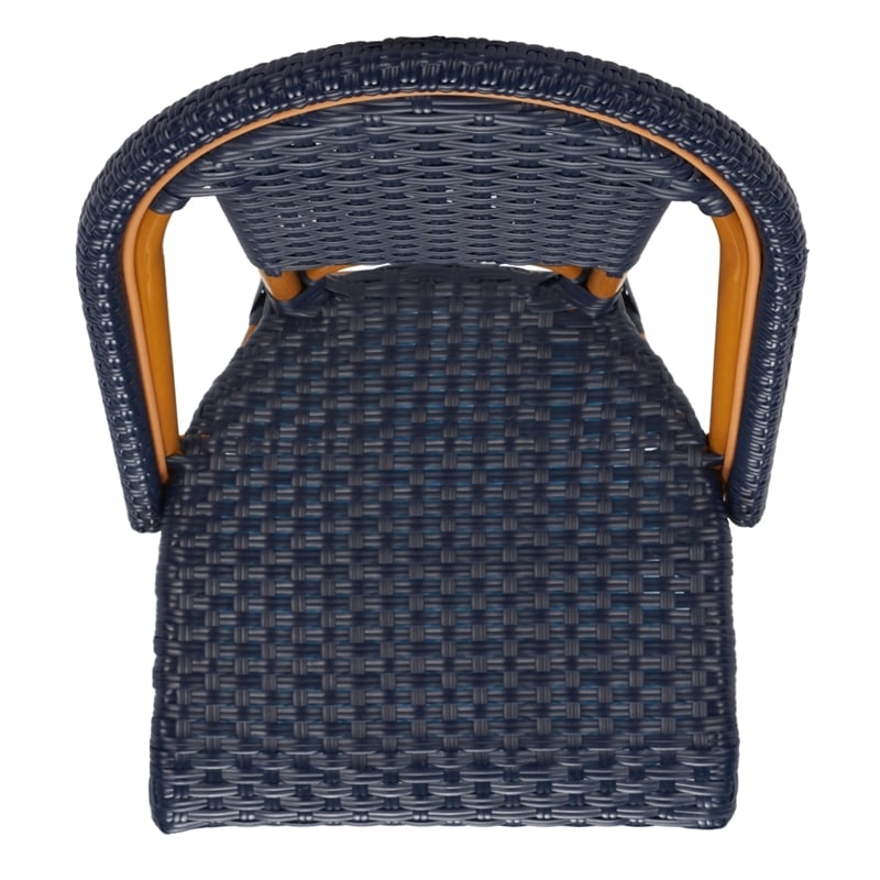 Safavieh California Metal Side Chair in Navy