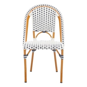 Safavieh California Metal Side Chair  in White / Navy