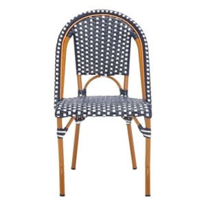 Safavieh California Metal Side Chair  in Navy / White