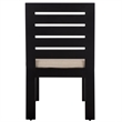 Safavieh Fash Aluminum and Fabric Dining Chair Set of 2 in Black / Taupe