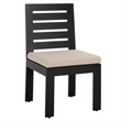 Safavieh Fash Aluminum and Fabric Dining Chair Set of 2 in Black / Taupe