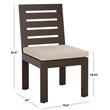 Safavieh Fash Aluminum and Fabric Dining Chair Set of 2 in Brown / Taupe