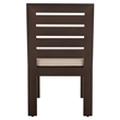 Safavieh Fash Aluminum and Fabric Dining Chair Set of 2 in Brown / Taupe