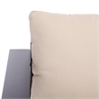 Safavieh Fash Aluminum and Fabric Armchair Set of 2  in Black / Taupe