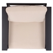Safavieh Fash Aluminum and Fabric Armchair Set of 2  in Black / Taupe