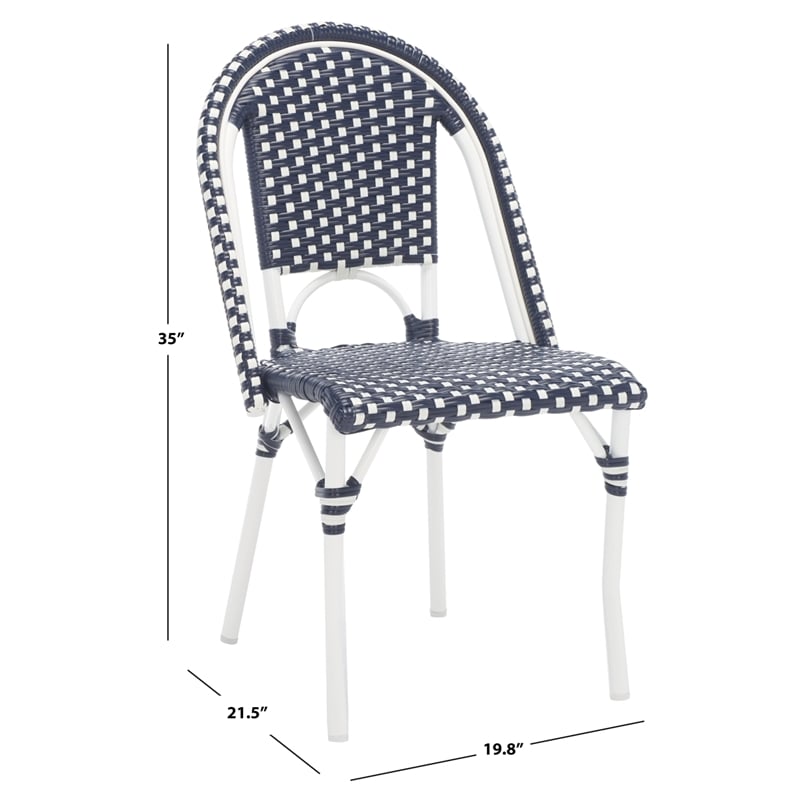 Safavieh California Metal Side Chair  in Navy / Navy