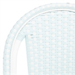 Safavieh California Metal Side Chair in Baby Blue / White