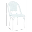 Safavieh California Metal Side Chair in Baby Blue / White