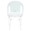 Safavieh California Metal Side Chair in Baby Blue / White