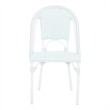 Safavieh California Metal Side Chair in Baby Blue / White