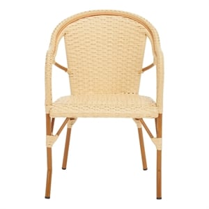 Safavieh California Metal Armchair  in Natural